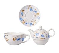 PAMINGONO 1ensemble Théière et Tasses Céramique Créatif avec Poignée Latérale Confortable Résistant Chaleur Portable pour Maison Bureau et Extérieur Kit de Théière Pratique