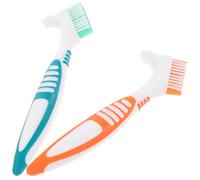 PAMINGONO 2 Ensembles Set de Kits Brosse Dents Voyage Compacte avec Étui Portable Brosse Dents Petite et Poils Durs pour Nettoyage Pratique Camping et Déplacements