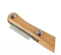 PAMINGONO 2 ensembles Set Outils Acier Inoxydable avec Lames Amovibles Coupe-pâtisserie Incurvé à Manche Bois pour Trancher Gâteau Toast Accessoire de Boulangerie