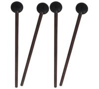 PAMINGONO 2 paires Maillets de Percussion Bois et Caoutchouc Baguettes pour Tongue Drum Marimba et Xylophone Manche Ergonomique Antidérapant pour Performance Scénique