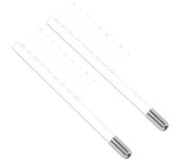PAMINGONO 2 pièces Accessoires de Rechange pour Électrode Haute Fréquence Tube Verre Transparent Non Conducteur pour Baguette Faciale Compatibles avec Appareils de Soin Visage Haute