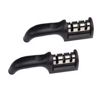 PAMINGONO 2 pièces Aiguiseur Manuel Couteau Aiguiseur Cuisine Rapide à Diamant Affûteur Couteaux Polyvalent pour Couteaux de Chef Viande et Ciseaux Outil de Cuisine