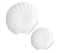 PAMINGONO 2 pièces Assiettes Dessert Céramique Forme Plateaux Multi-usages pour Snacks et Apéritifs Vaisselle pour Usage Domestique