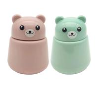 PAMINGONO 2 pièces Broyeur de Pilules Portable Compact pour Usage Domestique Multifonction avec Rangement Design Animé pour Garçon Fille Pratique pour Voyage et Bureau