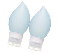 PAMINGONO 2 Pièces distributeur de voyage shampoing et revitalisant de voyage parfum de voyage rechargeable bouteille voyage bouteille de voyage bouteille de lotion en silicone Sky-blue