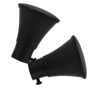 PAMINGONO 2 pièces Embouts de Tringle à Rideau Décoratifs Accessoires Fenêtres Finitions Noires Rondes pour Barre Rideau et Élégant pour Maison et Bureau