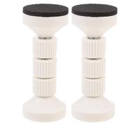 PAMINGONO 2 pièces Fixateur de Cadre de Lit Ajustable Antichoc avec Entretoise Murale Stabilisateur Secousses pour Meubles et Murs Protection Anti-Bruit et Anti-Collision Blanc Grand Modèle