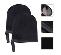 PAMINGONO 2 pièces Lot de Mitaines Réutilisables en Tissu Doux pour Application Uniforme de Lotion Mousse Huile et Crème Solaire Autobronzante Mini pour Corps sans Traces Ni Irritations