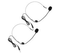 PAMINGONO 2 pièces Microphone Filaire Tête Casque Micro Léger Bruit Micro Professionnel pour Amplificateur Vocal et Intervenants