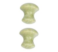 PAMINGONO 2 pièces Roller de Jade Naturel pour Visage et Yeux Outil Gua Sha Forme de Champignon Massage Facial Ergonomique pour Soulager Rides et Nourrir la Peau