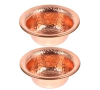 PAMINGONO 2 pièces Tasse Cuivre Pur Vintage pour Offrandes Bouddhistes Résistante Texture Lisse et Stable pour Rituels et Cadeaux Familiaux