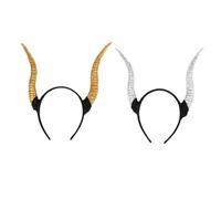 PAMINGONO 2 Pièces -tête à griffes hallowen hair charms bandanas headband bandeau de spa facial cornes cosplay bandeau de cornes bandeau créatif accessoires de coiffure bricolage résine