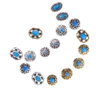 PAMINGONO 2 Sets de Breloques pour Ongles Rétro en Métal 16 Pièces, Décorations Nail Art Solide et Polyvalentes pour Soirées et Manucures Élégantes Plusieurs styles