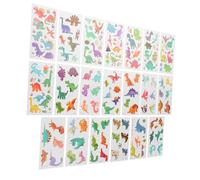 PAMINGONO 20feuilles Temporaires Pour Garçon Fille Autocollants De Dinosaures Étanches Stickers Cartoon Pour Fête Et Décoration Faciles à Appliquer Enlever