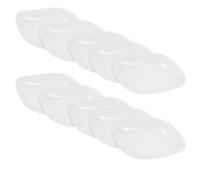 PAMINGONO 20pcs Bateaux de Pesage en Plastique Blanc, Plateaux de Pesée Résistants Basculement Fond Plat, Faciles à Verser, pour Laboratoire et Pesage de Solides ou Poudres