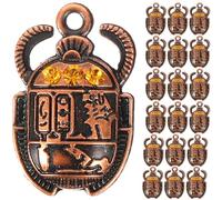 PAMINGONO 20pcs Breloques Scarabées Égyptiens en Alliage pour Création de Bijoux Diy, Pendentifs Chic et Uniques pour Collier ou Bracelet Décoratif