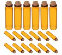 PAMINGONO 24 pièces Fioles Verre Marron avec Bouchon Liège Petites Bouteilles Vides pour DIY Souvenirs et Projets Créatifs Flacons Hermétiques pour Huiles Essentielles et Messages