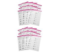 PAMINGONO 24feuilles Entraînement Vierges Pour Nail Art Livret De Pratique Pour Débutants Et Blanches Parfait Pour Création Et Affichage De Designs De Manucure