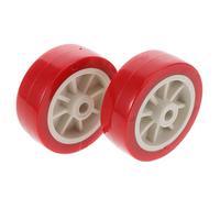 PAMINGONO 2pcs Roues pour Table Élévatrice Moto en Métal Rouge, Accessoires pour Levage et Mobilité Facile en Atelier et Garage