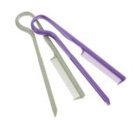 PAMINGONO 2pièces Peigne v Plastique Avec Brosse Lissante Pour Démêlage Et Lissage Des Cheveux à Domicile Ou Voyage