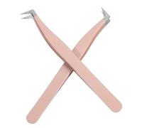 PAMINGONO 2pièces Pince à Épiler Pour Cils Pince à Greffer Incurvée Outil De Maquillage Précis Pour Extensions De Cils Applicateur De Professionnel