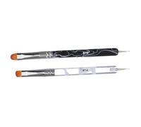 PAMINGONO 2pièces Pinceaux à Double Tête Pour Art Manucure Set De Outils De Dessin Et Dotting Accessoire Pour Décoration Des