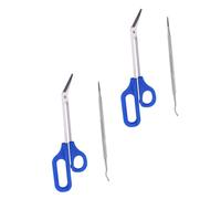 PAMINGONO 2Sets Rasage Ongles Coupe-Ongles Ongle Long Manche Coupe-Ongles Ciseaux À Cuticules Pour Ongles Coupe-Ongles Lime À Ongles Outil De Manucure Fourniture De Soins Des Ongles Acier