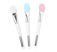 PAMINGONO 3 Pièces Brosse à Masque Gel Trousse Eye-liner Système Lèvre Scrubber Pinceau Cosmétique Brosse Portative Outil De Beauté Pour Les Soins De La Peau Manche En Bois