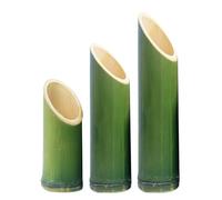 PAMINGONO 3 pièces Lot Vases Bambou Tubulaires Naturels pour Fleurs Séchées et Plantes Petits Pots Décoratifs pour Centre de Table Mariage et Décoration Intérieure