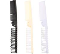 PAMINGONO 3 pièces Peigne Pliant Portable Démêlant Compact pour Voyage Design Ergonomique Usage Personnel et Professionnel Doux pour Cheveux Noir Beige et Blanc