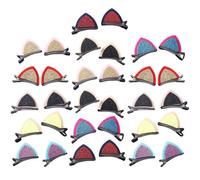 PAMINGONO 32pièces Lot de Pinces à Cheveux Oreilles de Chat Métalliques Colorées pour Filles Petites Barrettes Élégantes et Confortables pour Cheveux Droits Bouclés ou Couleur Aléatoire