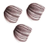 PAMINGONO 3pièces Frange Fausse Naturelle Cheveux Synthétiques Pour Femme Accessoires De Coiffure Éclaircissants Et Légers Pour Style Et Volume Instantané