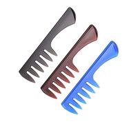 PAMINGONO 3pièces Peigne à Dents Larges Pour Homme Peigne De Coiffure Professionnel à Cheveux Pour Maison Voyage Organiseur De Laque