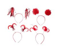 PAMINGONO 4 Pièces Bandeau Queue De Cheval Bandeaux De Cheveux Décoratifs Femmes Bandeau Cupidon Nœuds De Cheveux Pour Femmes Supports De Queue De Cheval Épingles À Pom Accessoires