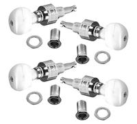 PAMINGONO 4 pièces Banjo Machine Heads Tuning Pegs avec Bushings et Ferrules Tuning Parts Faciles à Installer pour Banjo String Key