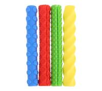 PAMINGONO 4 Pièces Manchon Sensoriel Compatible Universellement en Silicone pour Crayons en Bois, Aide la Concentration Stress pour Devoirs et Garçon et Filles Autistes