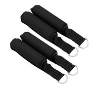 PAMINGONO 4 pièces Poignée de Tirage à Prise Unique avec Mousqueton Poignées de Résistance pour Exercices avec Tubes Élastiques Kit de Musculation Portable pour Fitness et Renforcement Noir