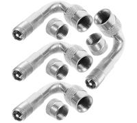 PAMINGONO 4 pièces Prolongateur Valve Pneu Métal Argent Rallonge Embout Gonflage pour Voiture Moto Camion Installation Facile Étanchéité Renforcée