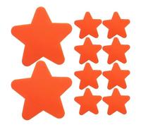 PAMINGONO 48 Marqueurs de Tapis Réutilisables D’Étoile Orange 10 CM Autocollants Amovibles pour Organisation Sol en Maternelle Outils Pédagogiques pour Délimitation et Activités