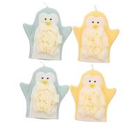PAMINGONO 4pièces Serviettes De Bain Exfoliantes Duo Gants De à Mousse Riche Pour Douceur Et Confort Pour Nettoyage Profondeur
