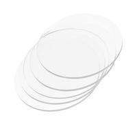 PAMINGONO 5 pièces Disques Ronds Acryliques Transparents Supports DIY Légers pour Peinture et Décoration Artisanale Acryliques Lisses pour Créations Personnalisées