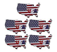 PAMINGONO 5 Pièces Épinglette Drapeau Américain en Métal Bords Lisses pour Costumes et Chapeaux, pour Célébrations du Jour de L'indépendance et Rassemblements Politiques