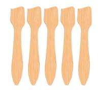 PAMINGONO 5 pièces Spatules Maquillage Bambou Mini Accessoires Salle Bain pour Masque Facial Application Uniforme et Mélange Soins Peau et Polyvalent