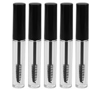 PAMINGONO 5 pièces Tubes de Mascara Vides Transparent avec Baguette Rechargeables pour DIY Cils Flacons Miniatures Portables Plastique Robuste pour Voyage et Usage Quotidien
