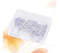 PAMINGONO 50pcs Épingles en T pour Postiche en Acier Inoxydable 32mm avec Boîte en Plastique, Faciles à Insérer et Retirer, pour Modélistes et Couture de Perruques