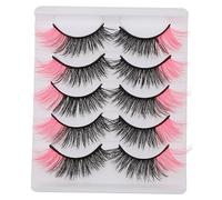 PAMINGONO 5paires Faux Naturels Mèche Cosmétiques Réutilisables Avec Boîte Pour Regard Éblouissant