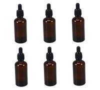 PAMINGONO 6 pièces Flacons Compte-gouttes Verre Ambré pour Huiles Essentielles Parfums Bouteilles Rechargeables Pratiques et Compactes pour Usage Voyage et Laboratoire