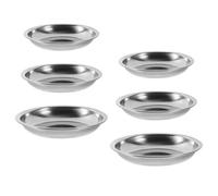 PAMINGONO 6 pièces Set de Petits Plats Inox Ronds pour Sauces et Condiments Vaisselle Polyvalente pour Apéritifs Facile à Transporter et Stocker Ustensiles Cuisine Durables Acier Inoxydable