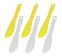 PAMINGONO 6 Pièces Spatule à Crème Épaisse en Plastique Pp pour Masque Facial, Grand Format, Applicateur Réutilisable pour Soins Peau à Domicile, Mélange Uniforme de Lotions