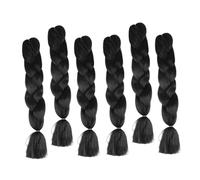 PAMINGONO 6pièces Perruques Africaines Extensions De Cheveux Tressés Synthétique Coiffure Naturelle Pour Femme Idéale Pour Quotidien Et Événements Spéciaux